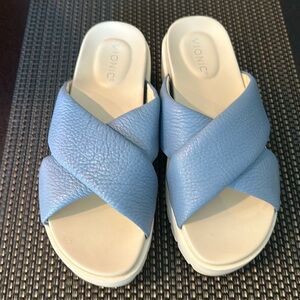 VIONIC Vesta Size 9 Platform Sandal Comfort Cross Strap